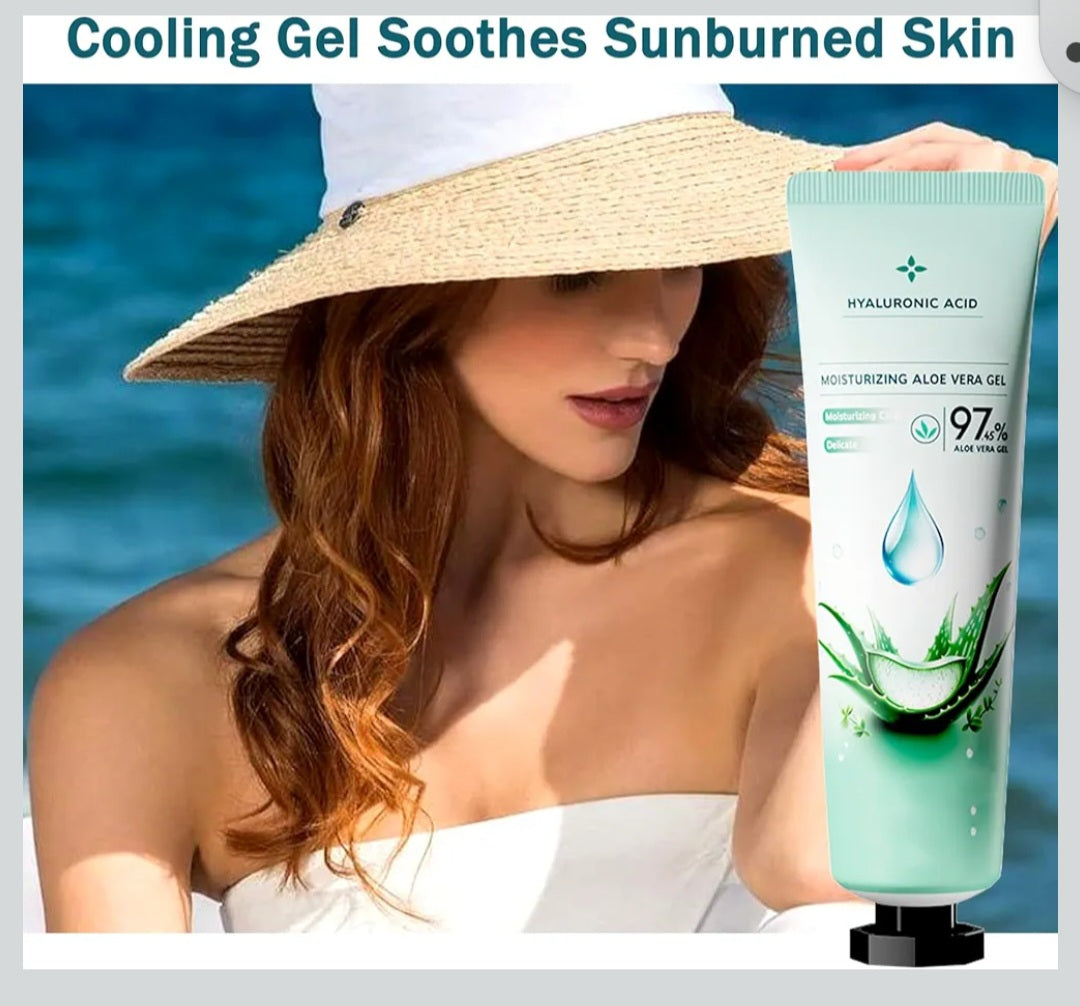 Aloe Vera Moisturizing Gel Lot of 2 – 30g Each with Hyaluronic Acid
