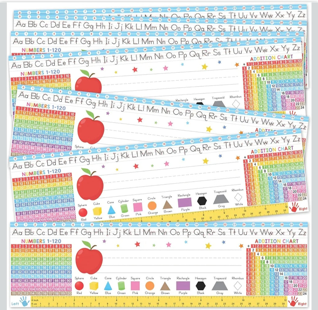 30 Self Adhesive Desk Name Tags 14"x4" Classroom Student Labels School Supplies