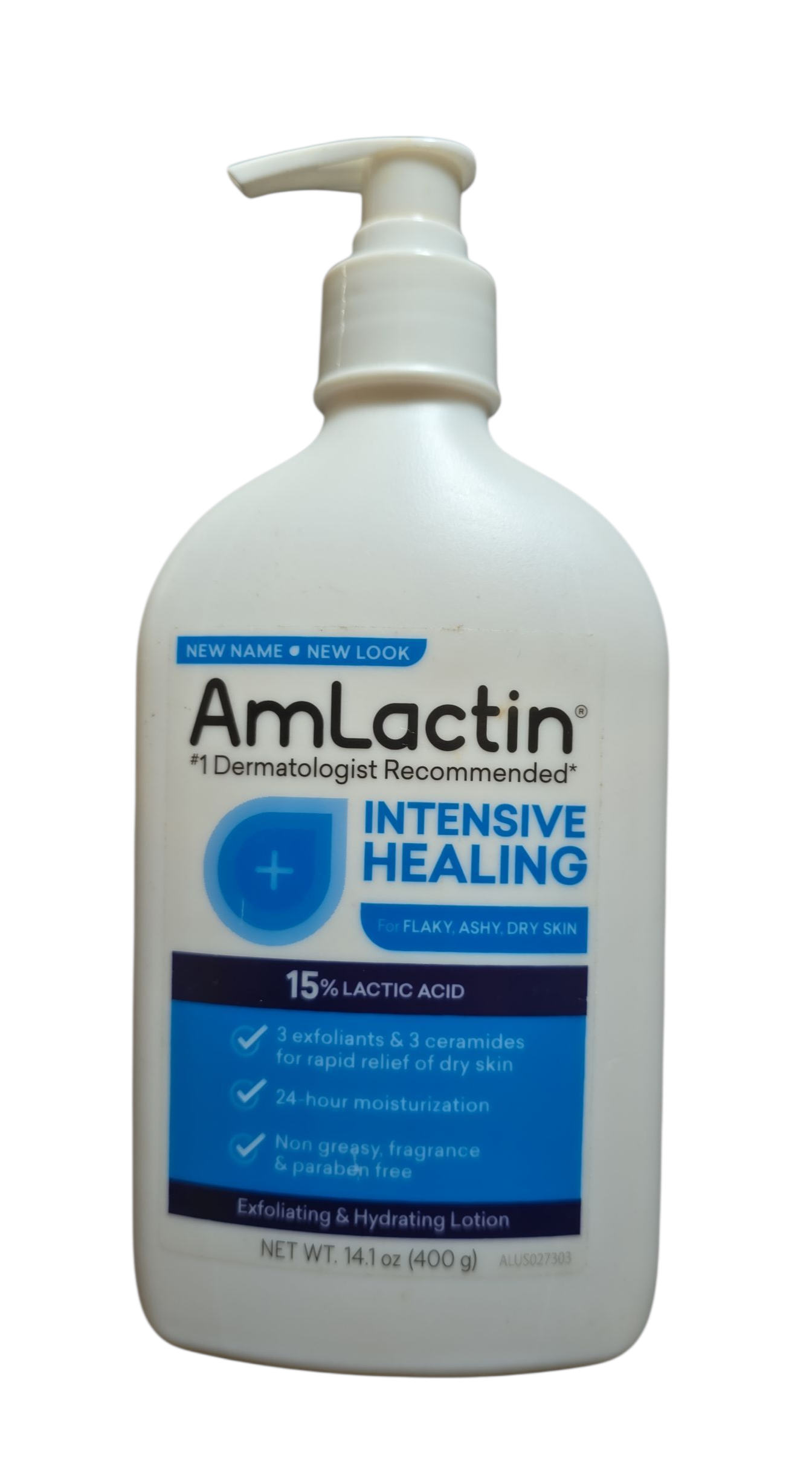 AmLactin Intensive Healing Lotion 14.1oz Hydrating Exfoliating Pump