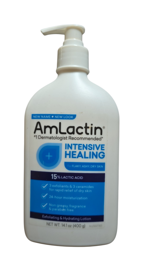 AmLactin Intensive Healing Lotion 14.1oz Hydrating Exfoliating Pump