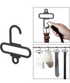 Pack of 22 Closet Tie Scarf Hat Accessory Hangers Black Organizer