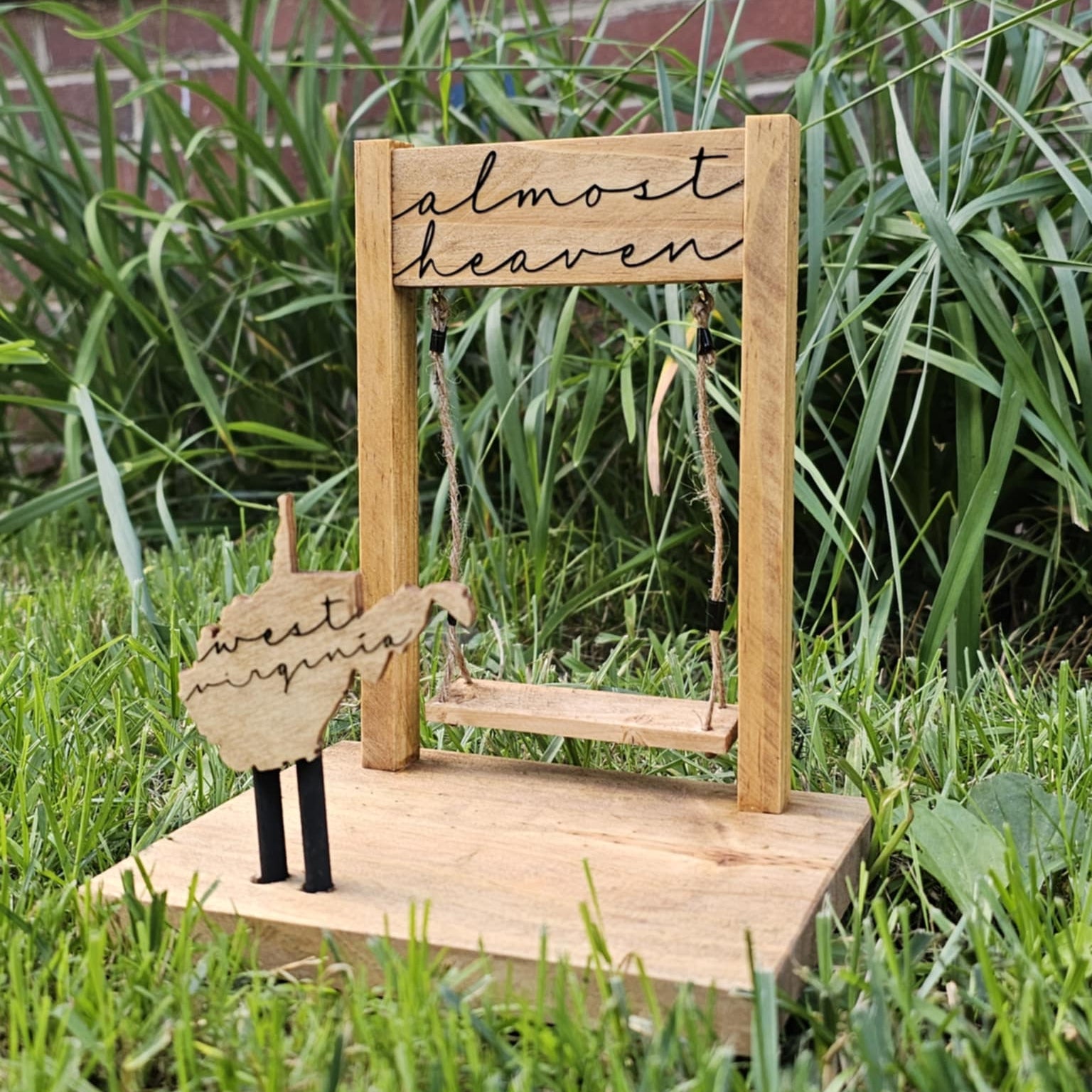 Replica West Virginia Almost Heaven Swing – 8" Mini Collectible Souvenir, Desk & Shelf Decor
