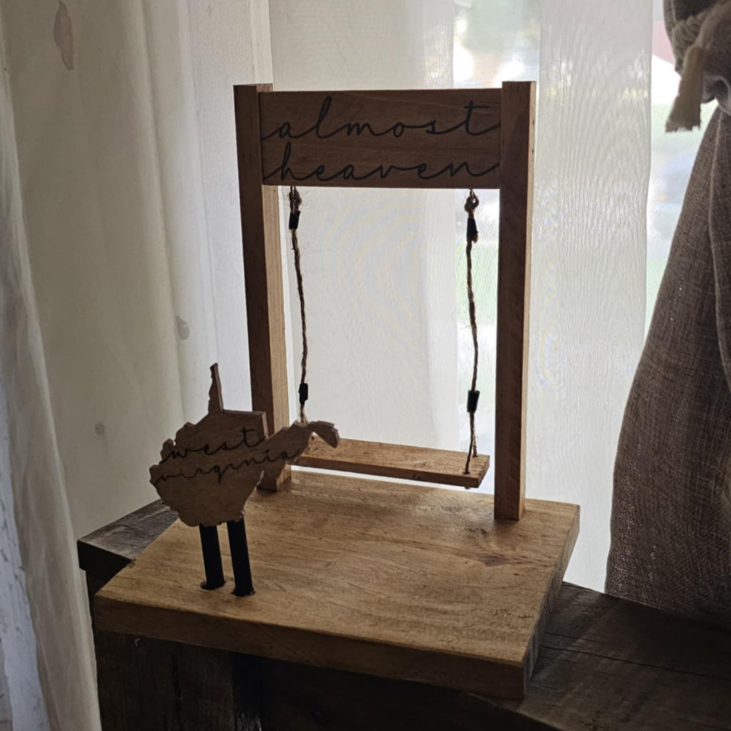 Replica West Virginia Almost Heaven Swing – 8" Mini Collectible Souvenir, Desk & Shelf Decor