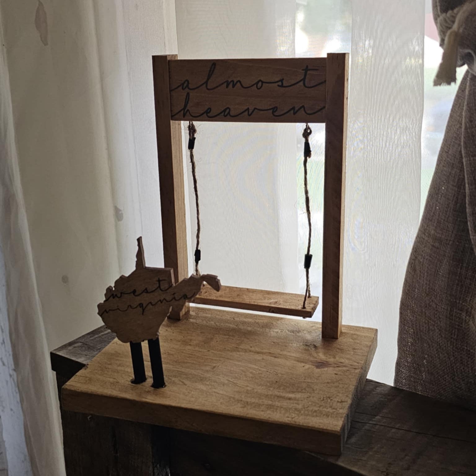 Replica West Virginia Almost Heaven Swing – 8" Mini Collectible Souvenir, Desk & Shelf Decor