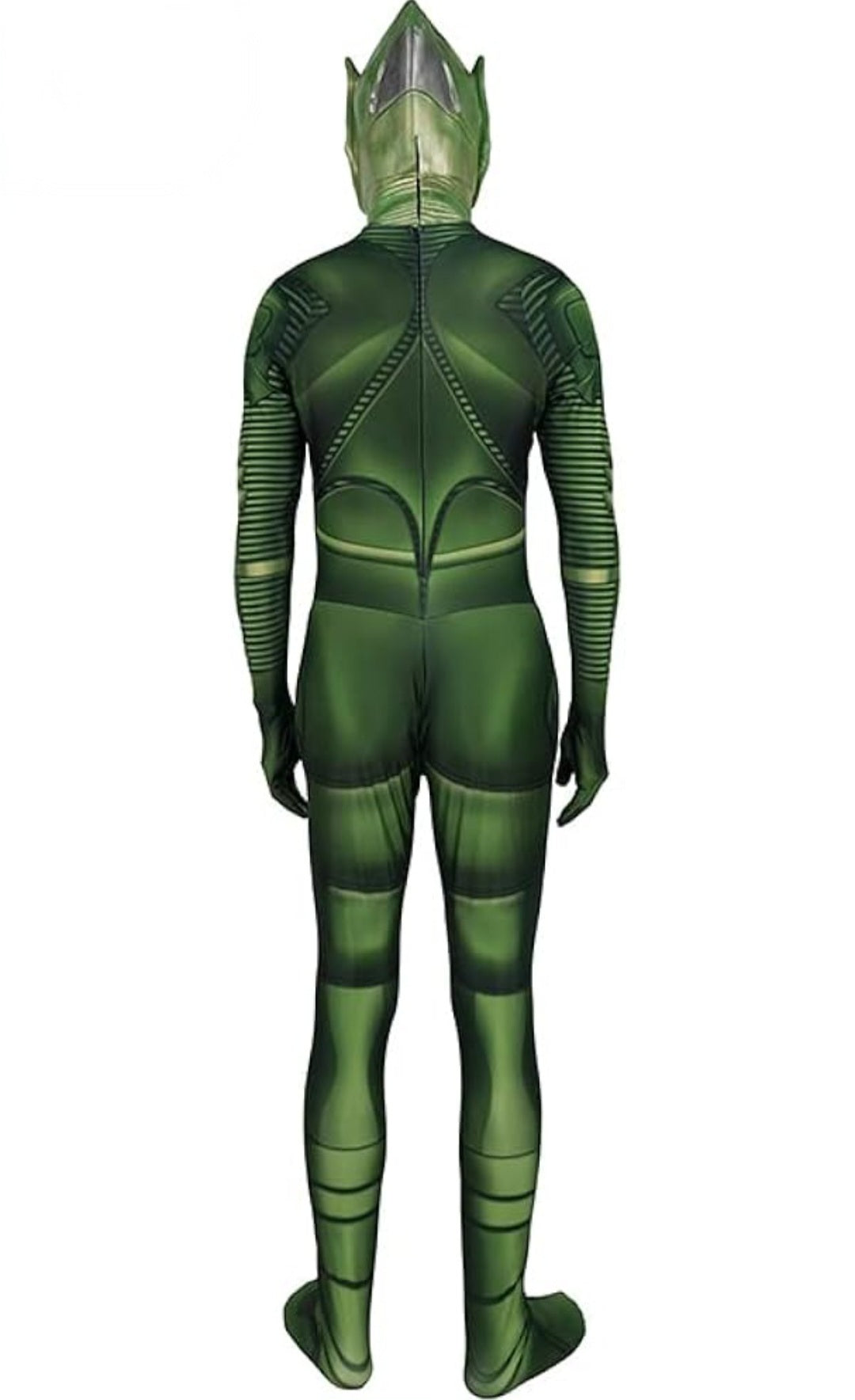 Green Alien Monster Bodysuit Costume with Mask – Adult Scary Halloween Outfit XL