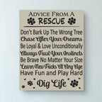 Advice From a Dog • Wooden Wall Sign • Inspirational Pet Décor
