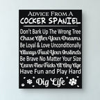 Advice From a Dog • Wooden Wall Sign • Inspirational Pet Décor