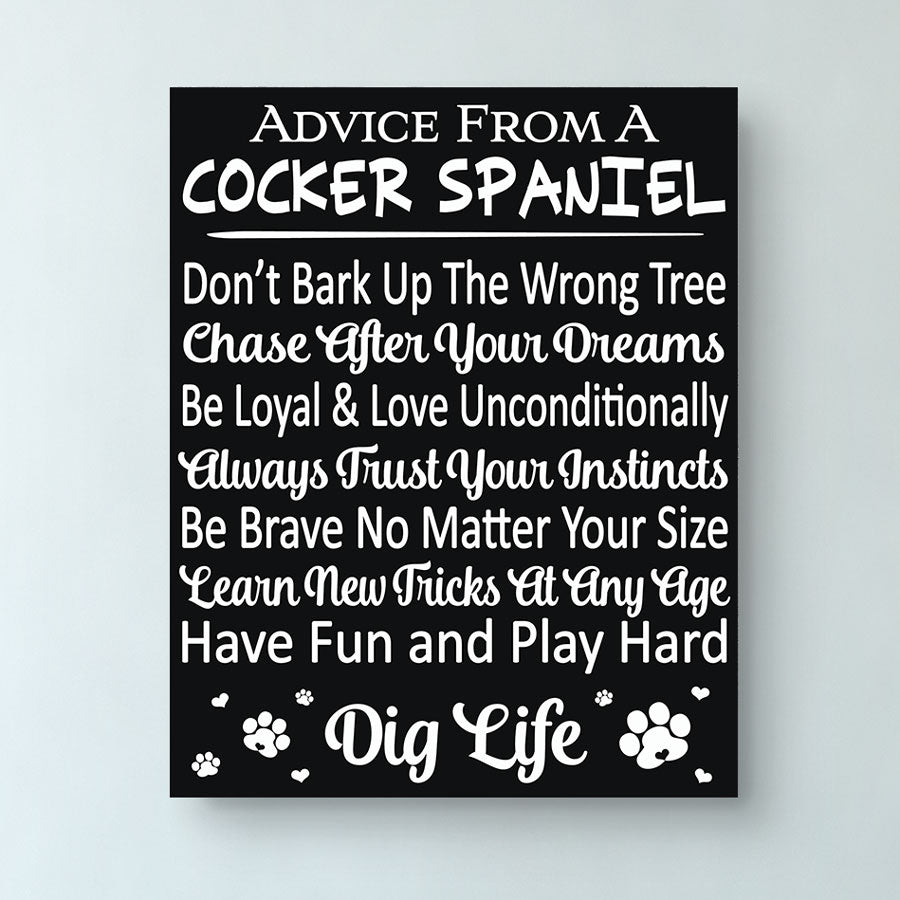 Advice From a Dog • Wooden Wall Sign • Inspirational Pet Décor